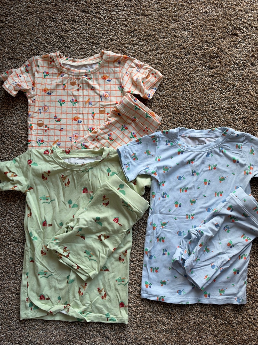 WILDBIRD CloudBlend Short Sleeve Pajamas Set in George, Beatrix & Elwyn Garden